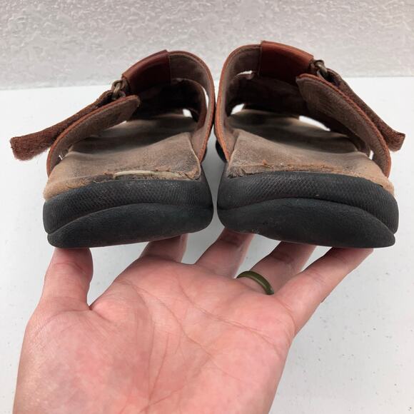 Earth Spirit Gelron 2000 Brown Leather Colorado 2 Adjustable Mule Slip On Shoes - Picture 5 of 10